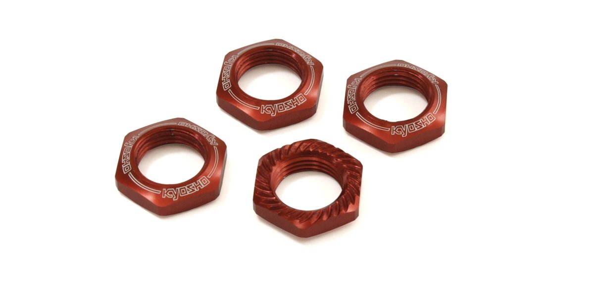 IFW472R Wheel Nut (Red/4pcs/for Serration) IFW472R  - KYOSHO RC